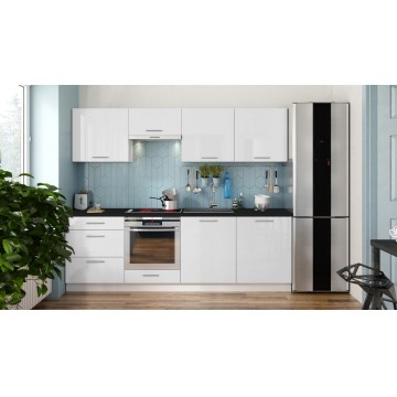 Köök CELESTE 240 cm läikiv valge