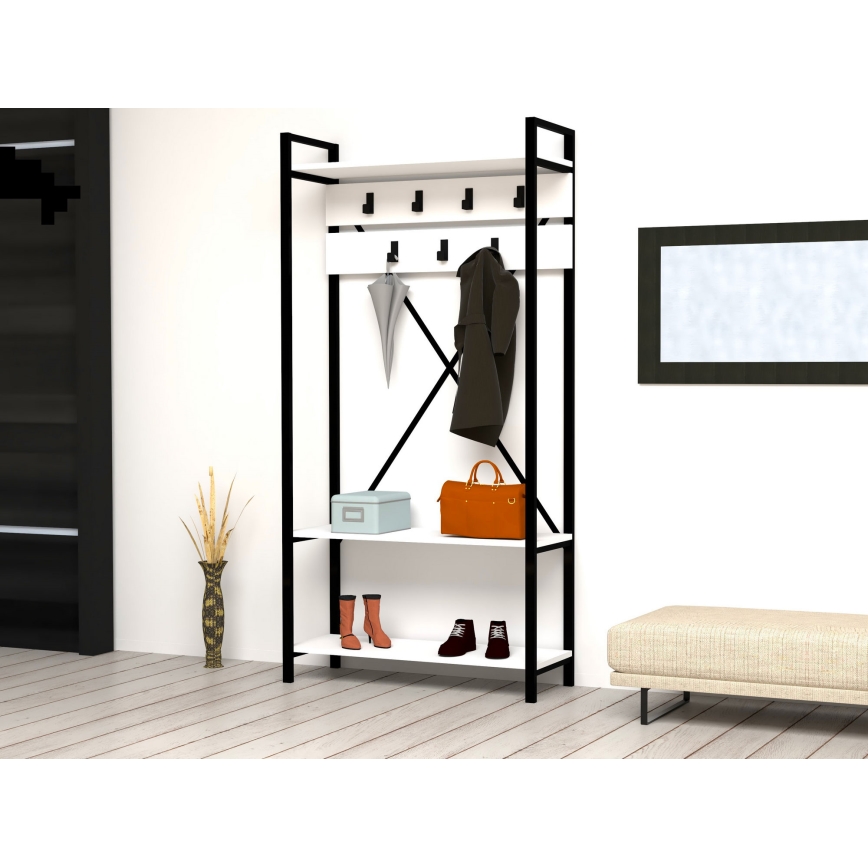 Koridori eraldussein ALFA 180x90 cm valge/must