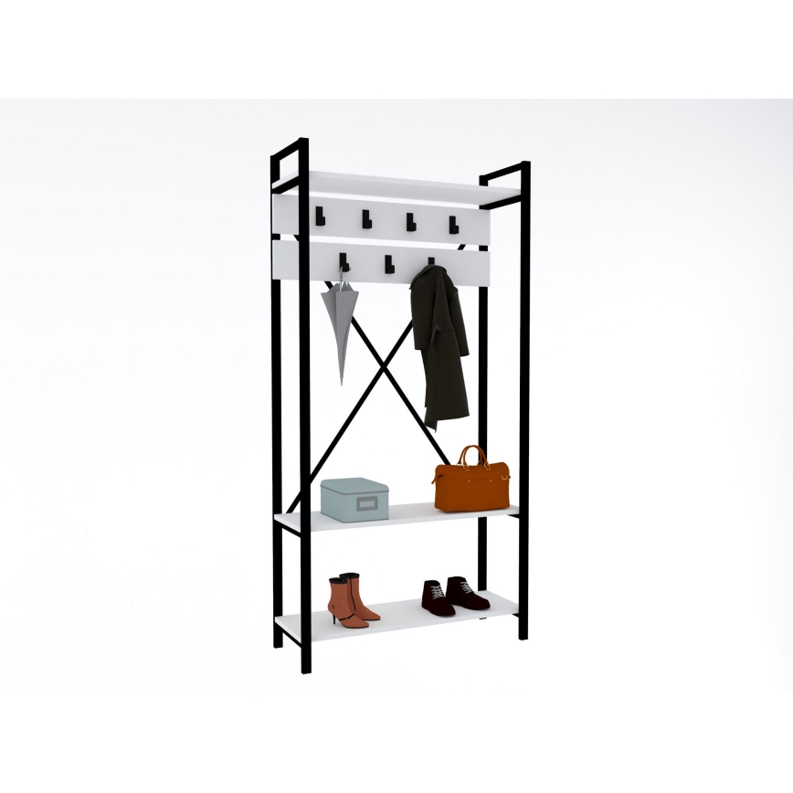 Koridori eraldussein ALFA 180x90 cm valge/must
