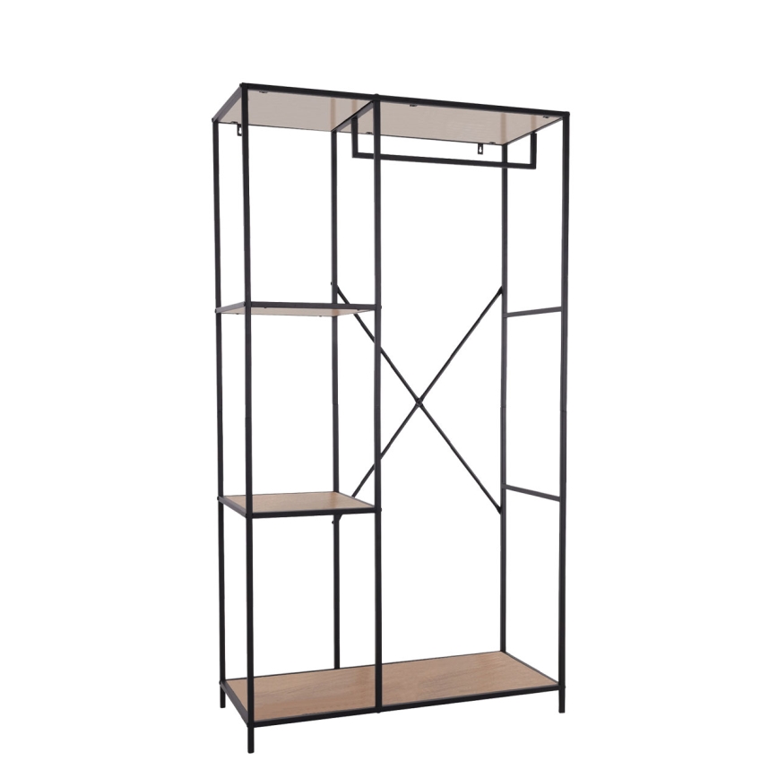 Koridorikapp CARLO 167x90 cm must/pruun