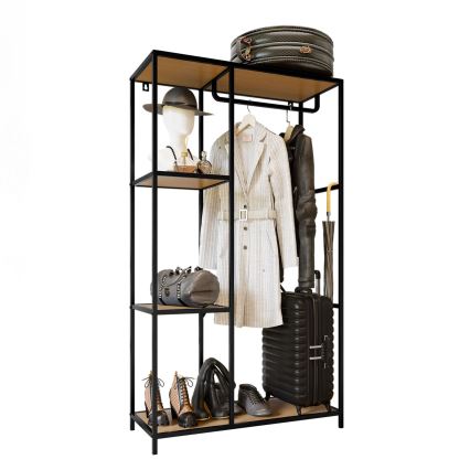 Koridorikapp CARLO 167x90 cm must/pruun