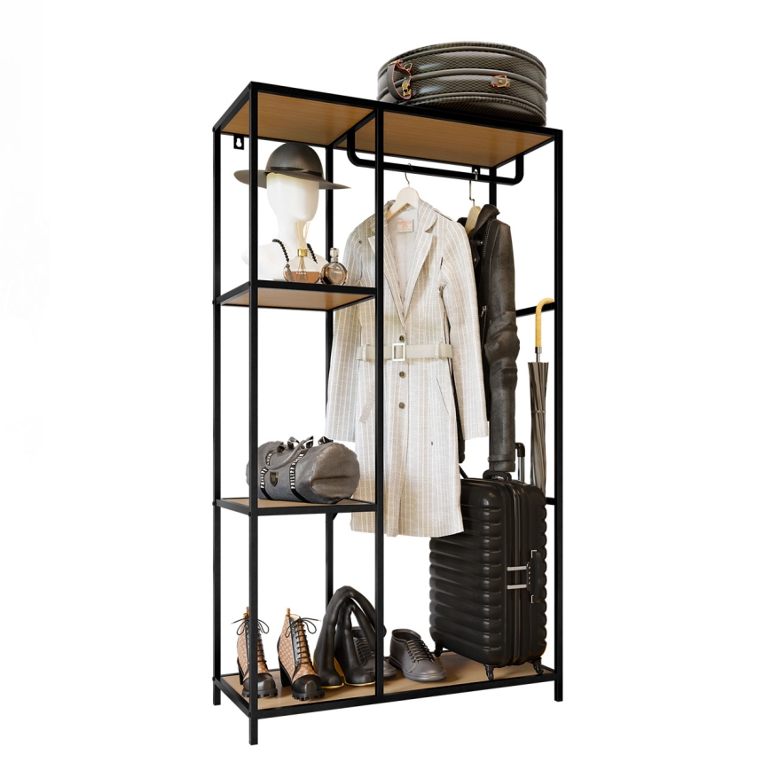 Koridorikapp CARLO 167x90 cm must/pruun