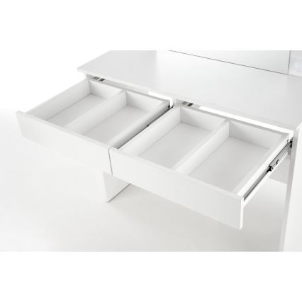 Kosmeetikalaud koos LED valgustusega HOLLYWOOD 140x94 cm valge