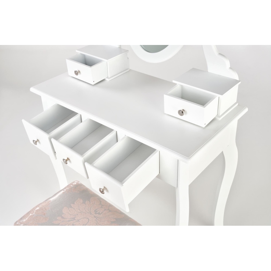 Kosmeetikalaud SARA 80x130 cm + tool 45x37 cm valge