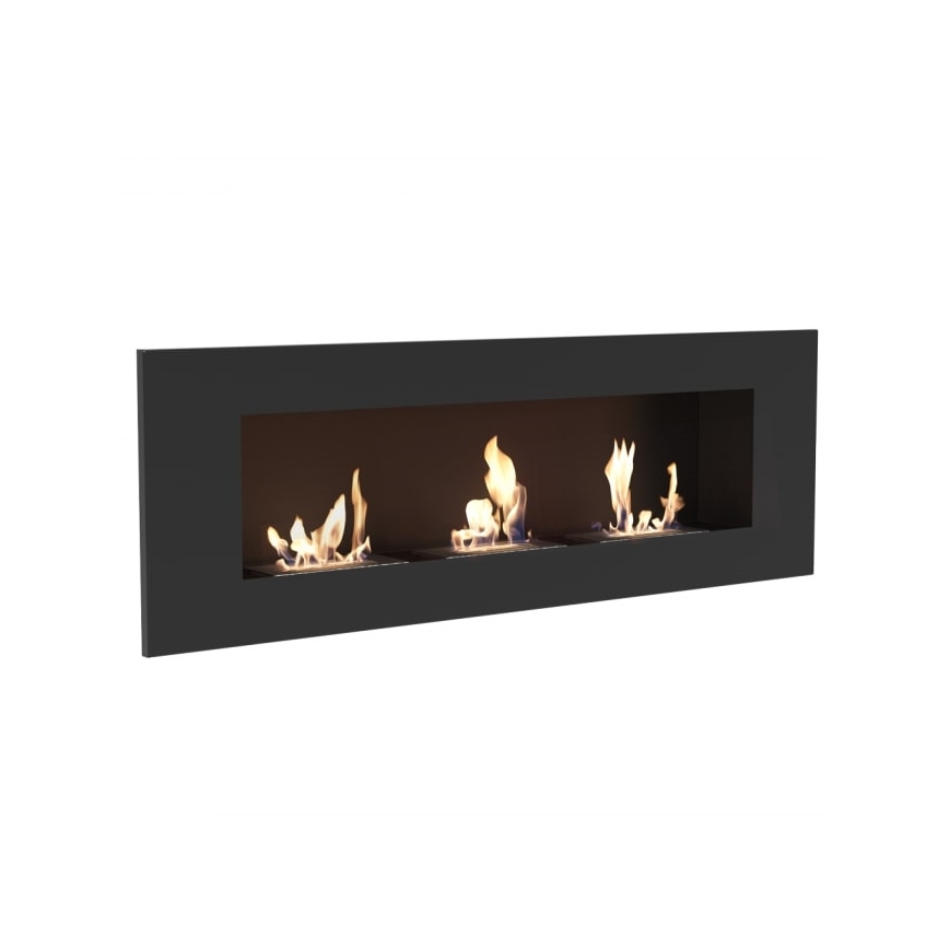 Kratki - Sisseehitatud biokamin 40x120 cm 3x1,1kW must