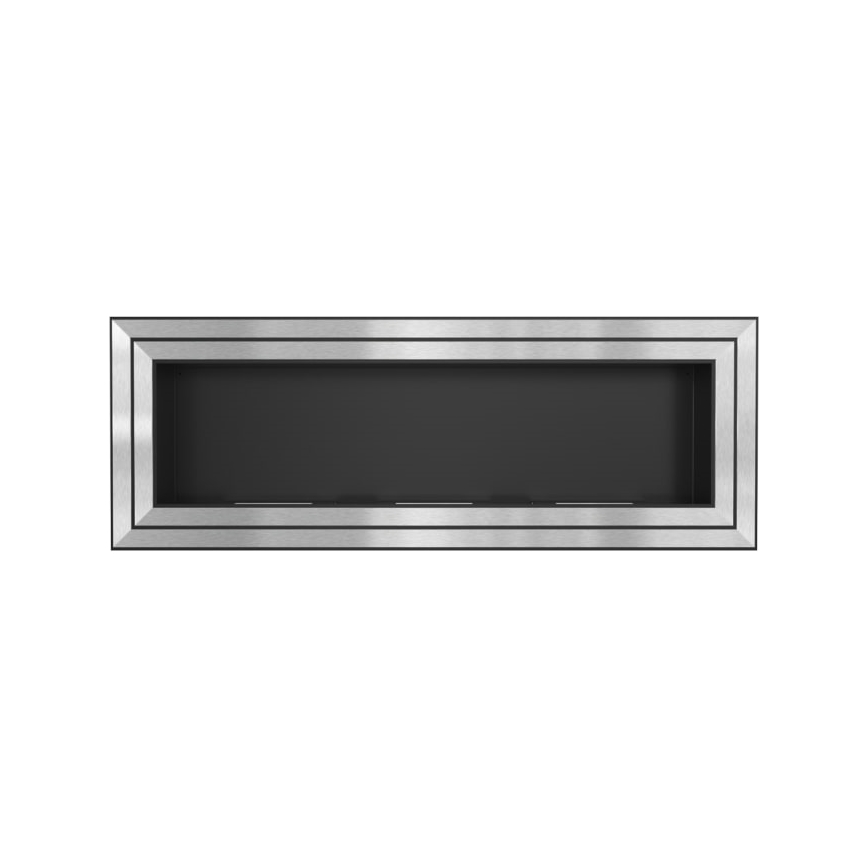 Kratki - Sisseehitatud BIO kamin 65x180 cm 3x2,5kW läikiv kroom
