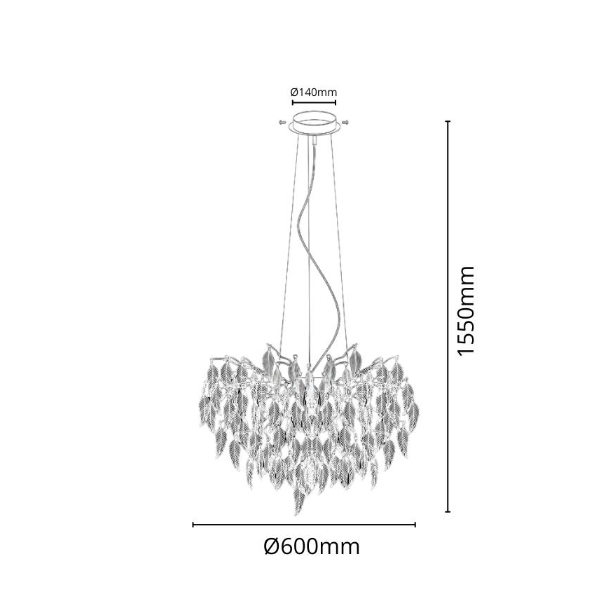 Kristall-lühter 10xG9/40W/230V must