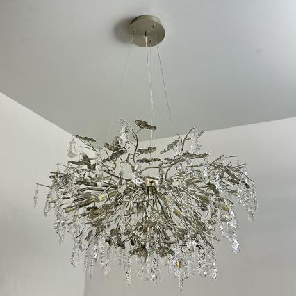 Kristall-lühter 13xG9/40W/230V läikiv kroom