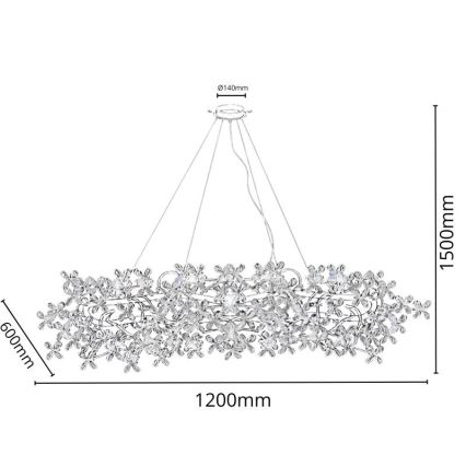 Kristall-lühter 16xG9/40W/230V värviline