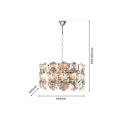 Kristall-lühter AUSTIN 6xE14/40W/230V