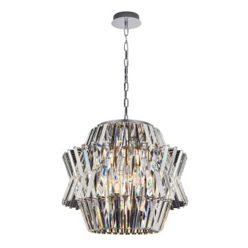 Kristall-lühter CROWN 12xE14/40W/230V läikiv kroom