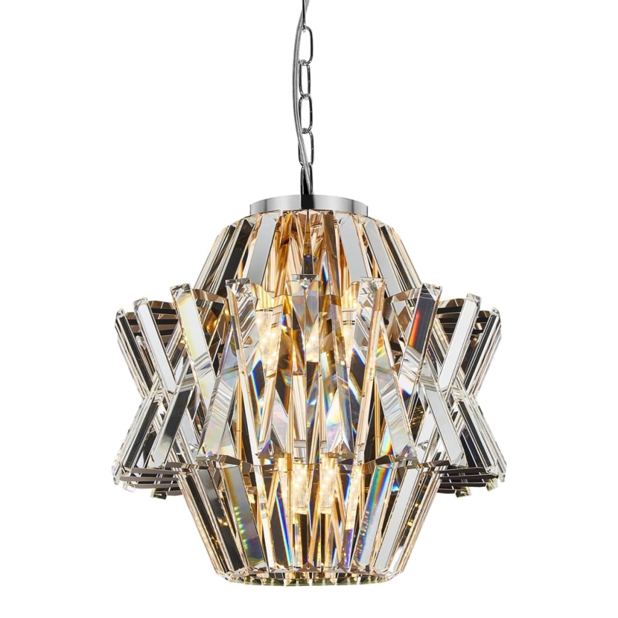 Kristall-lühter CROWN 4xE14/40W/230V läikiv kroom
