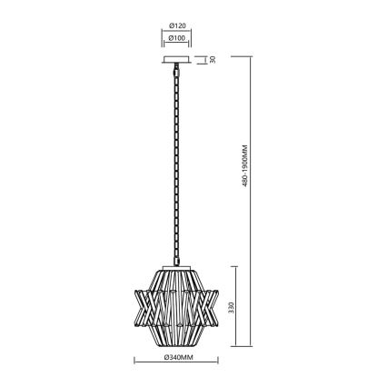 Kristall-lühter CROWN 4xE14/40W/230V kroom