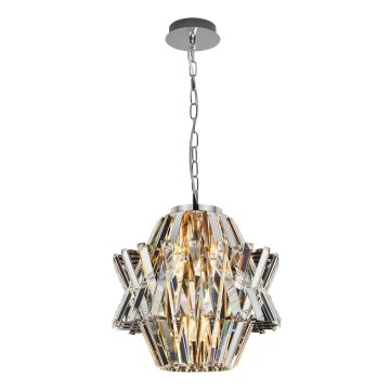 Kristall-lühter CROWN 4xE14/40W/230V läikiv kroom