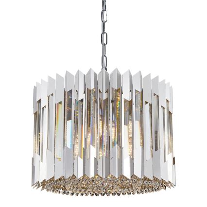 Kristall-lühter RITZ 7xE14/40W/230V läikiv kroom
