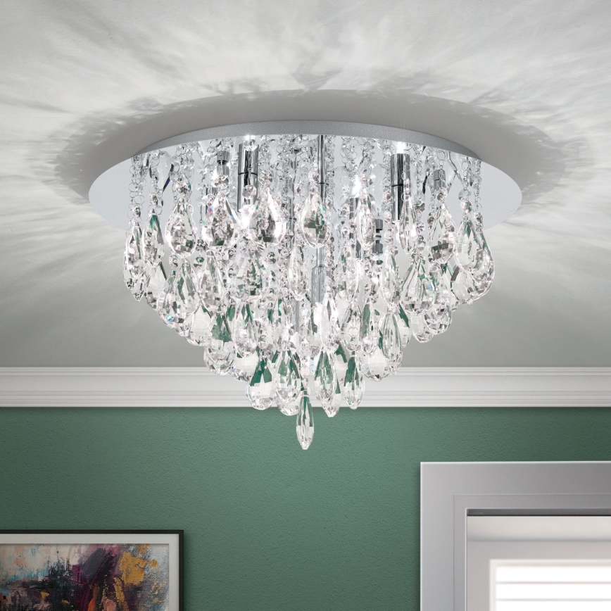 Kristallist laevalgusti CELESTE 6xG9/40W/230V d. 45 cm läikiv kroom