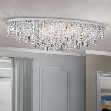 Kristallist laevalgusti CRYSTALRIVER 21xG9/40W/230V läikiv kroom