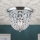 Kristallist laevalgusti PLAFOND 1xE27/40W/230V d. 26 cm läikiv kroom