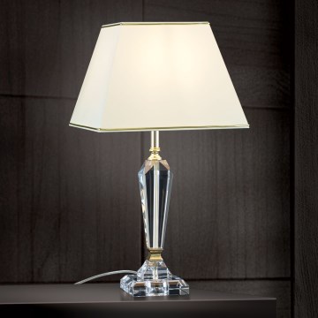 Kristallist laualamp VERONIQUE 1xE27/60W/230V kreemikas/kuldne