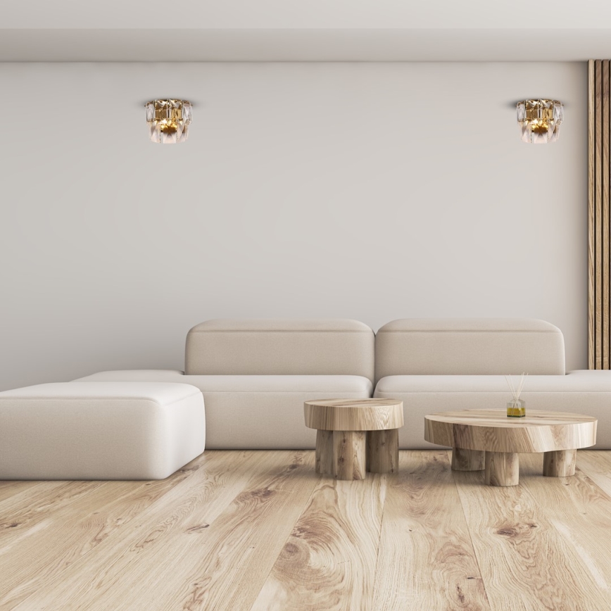 Kristallist seinavalgusti CHELSEA 2xE14/40W/230V kuldne