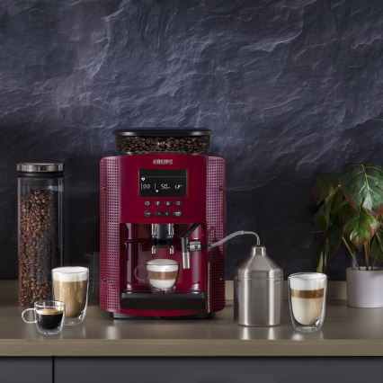 Krups - Automaatne kohvimasin piimanõuga ESSENTIAL 1450W/230V punane