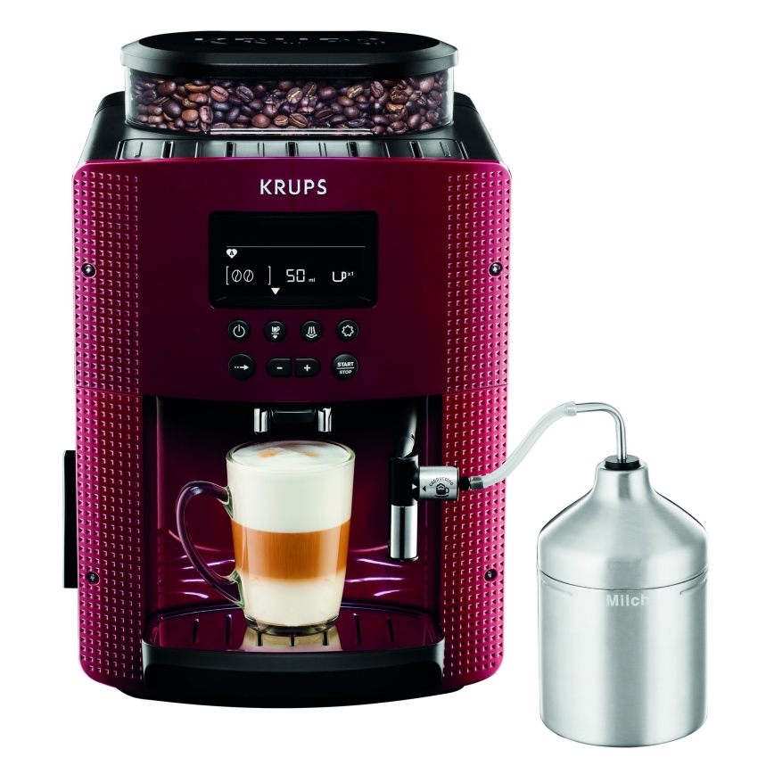 Krups - Automaatne kohvimasin piimanõuga ESSENTIAL 1450W/230V punane