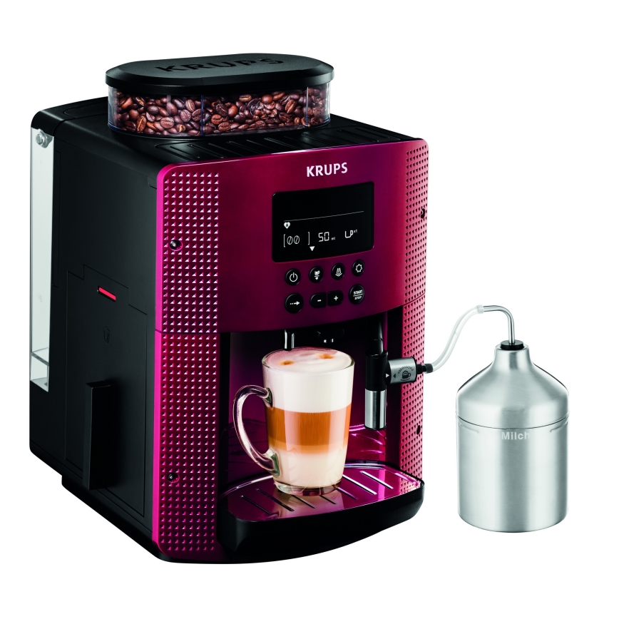 Krups - Automaatne kohvimasin piimanõuga ESSENTIAL 1450W/230V punane