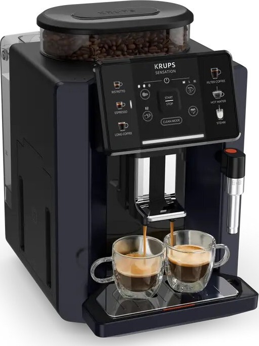 Krups - Automaatne kohvimasin piimanõuga SENSATION 1450W/230V must