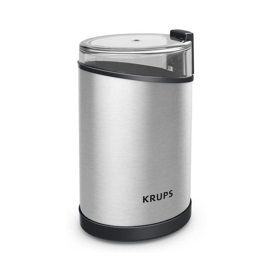 Krups - Elektriline kohviubade veski 85g FAST-TOUCH 200W/230V matt kroom