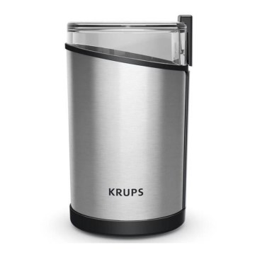 Krups - Elektriline kohviubade veski 85g FAST-TOUCH 200W/230V matt kroom
