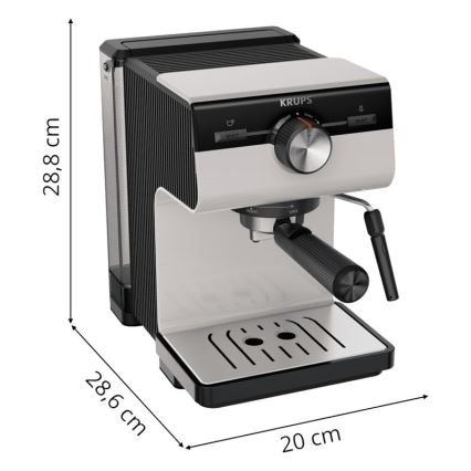 Krups - Käpaga kohvimasin kahele tassile AUTHENTIC 1450W/230V hall