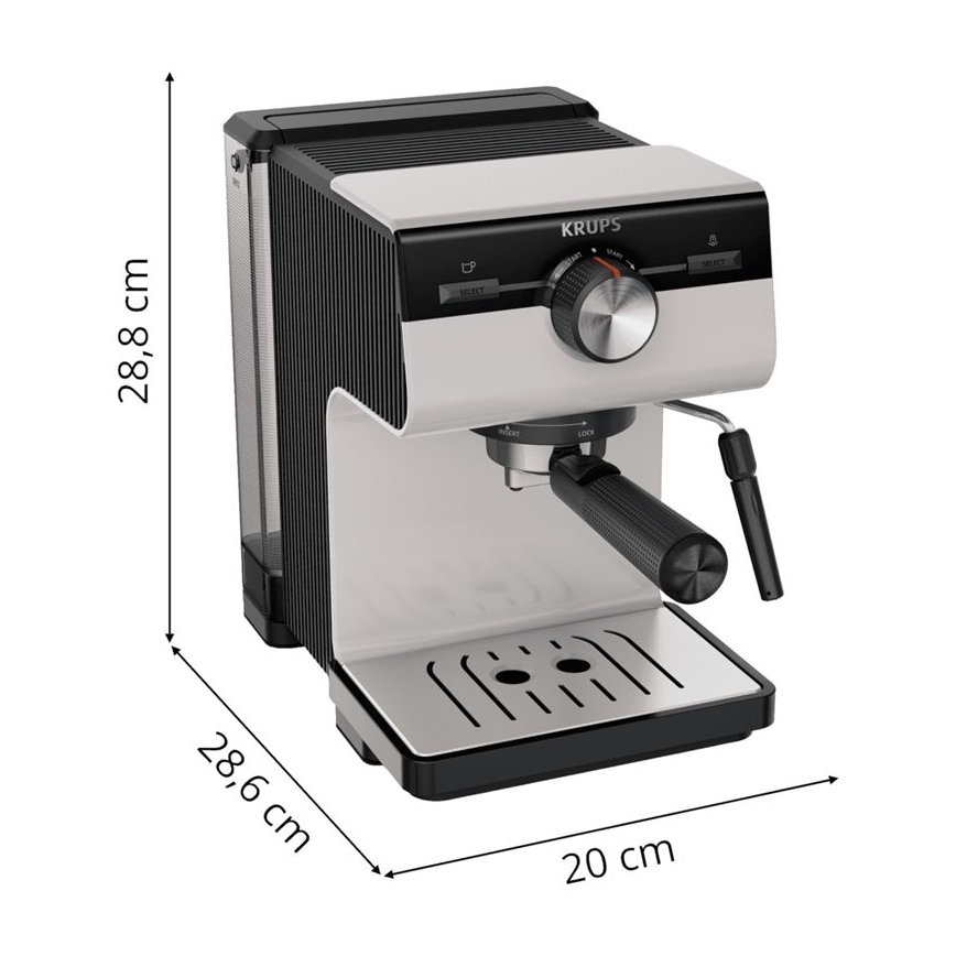 Krups - Käpaga kohvimasin kahele tassile AUTHENTIC 1450W/230V hall