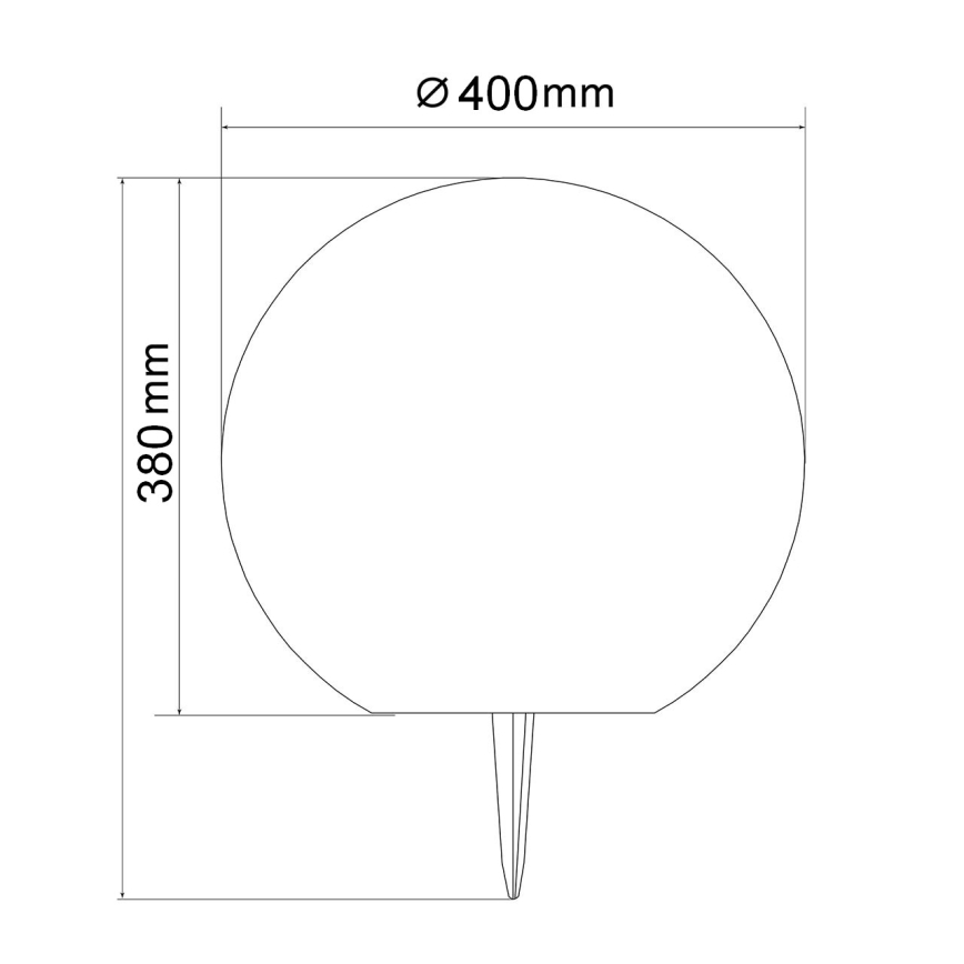 KULA LED-päikeselamp, 3,7 V, 3000/4000/6500 K, Ø 40 cm, aku 2000 mAh, IP65, valge
