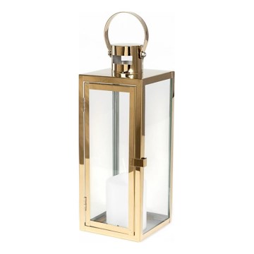 Kuldne dekoratiivne latern 49 cm