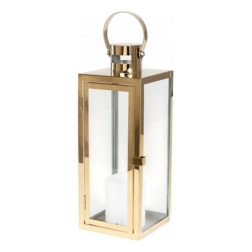 Kuldne dekoratiivne latern 49 cm
