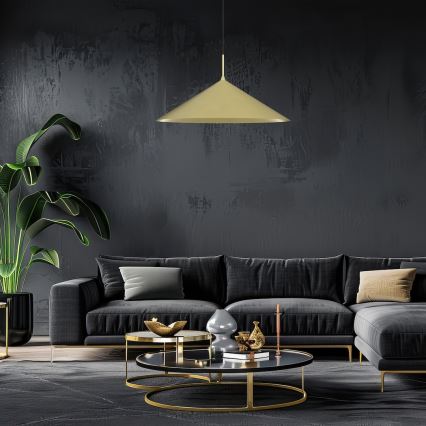 Kuldne kaablile riputatav lühter CAPITAL 1xGX53/15W/230V Ø 60 cm