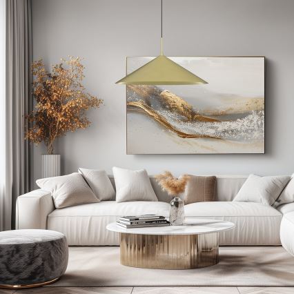 Kuldne kaablile riputatav lühter CAPITAL 1xGX53/15W/230V Ø 60 cm