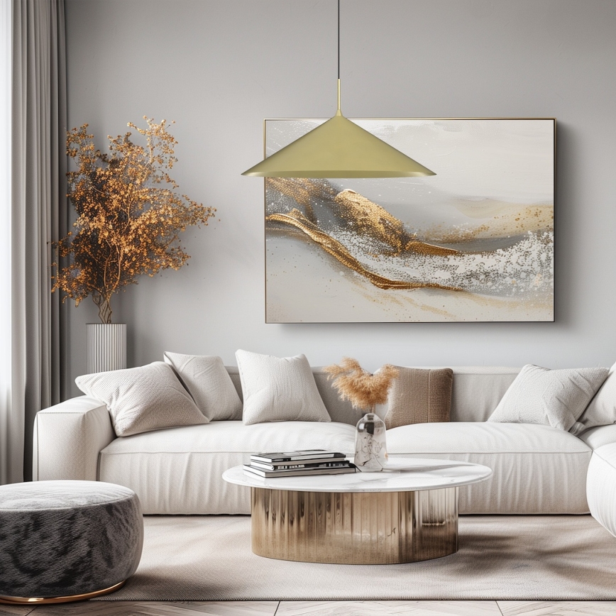 Kuldne kaablile riputatav lühter CAPITAL 1xGX53/15W/230V Ø 60 cm