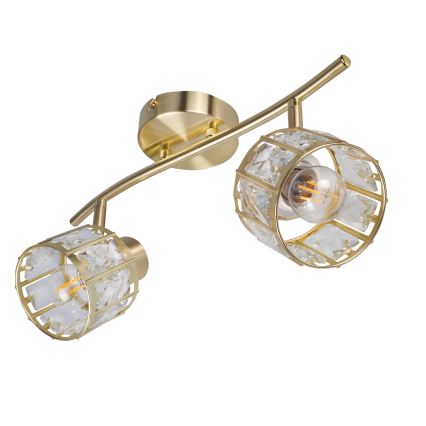 Kuldne pinnapealne lühter ZAHARA 2xE27/10W/230V