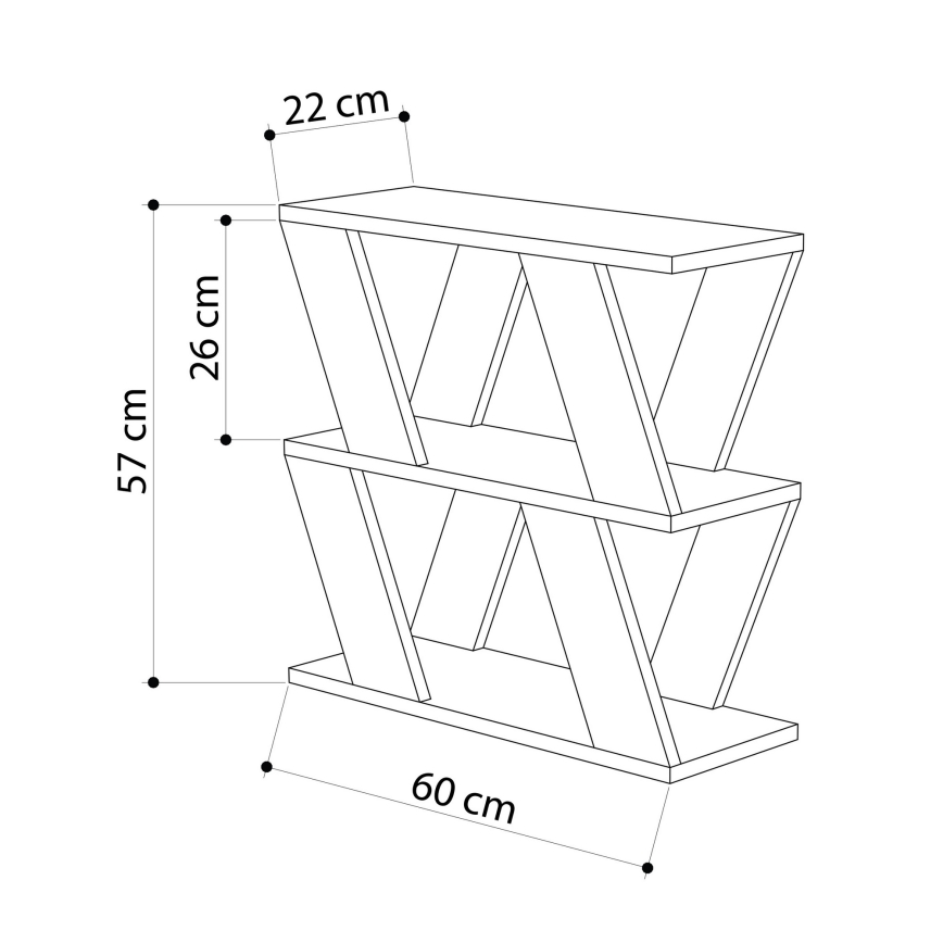 Küljelaud LAZENA 57x60 cm valge