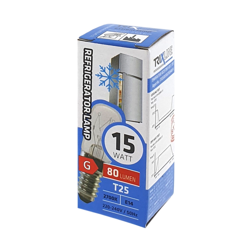 Külmkapipirn T25 E14/15W/230V 2700K