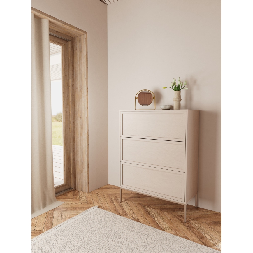 Kummut ALIN 80x40 cm taupe