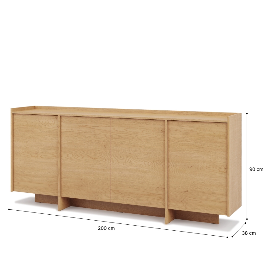 Kummut KEMI 200x90x38 Cremona tamm