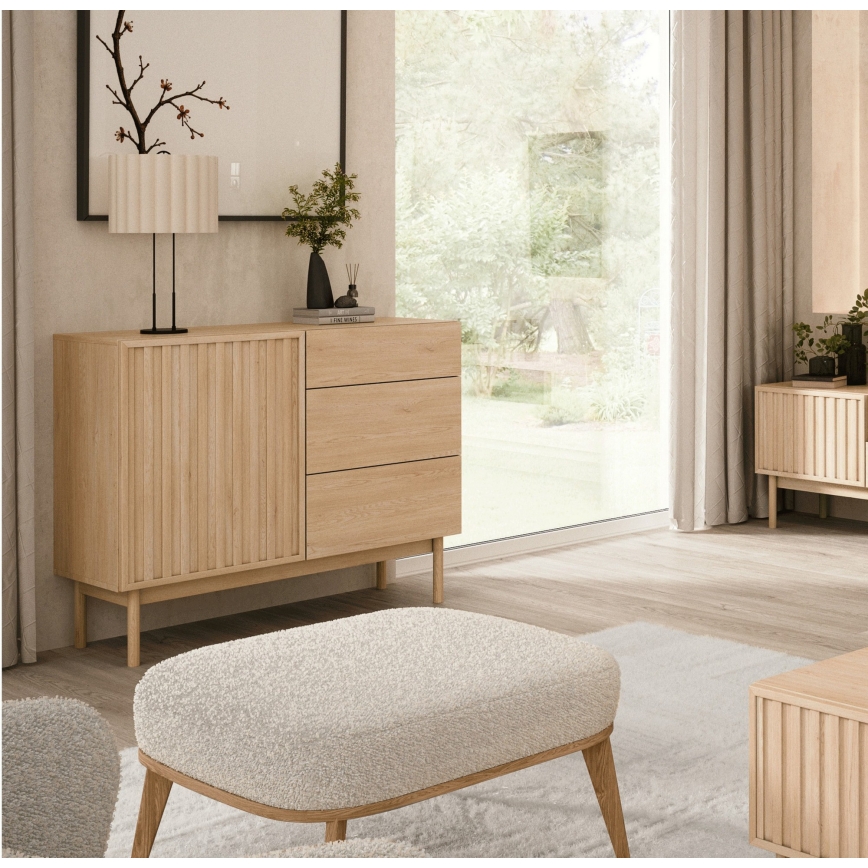 Kummut KIOTO 106x84x37 cm Cremona tamm