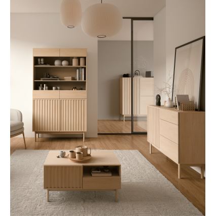 Kummut KIOTO 106x84x37 cm Cremona tamm