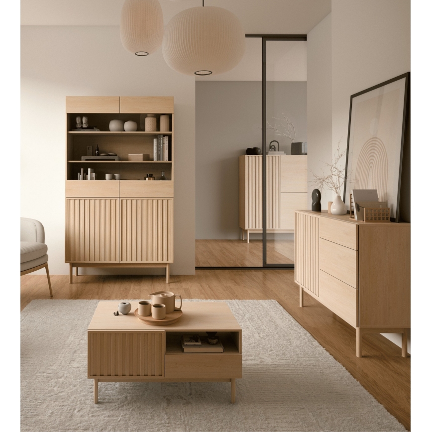 Kummut KIOTO 106x84x37 cm Cremona tamm