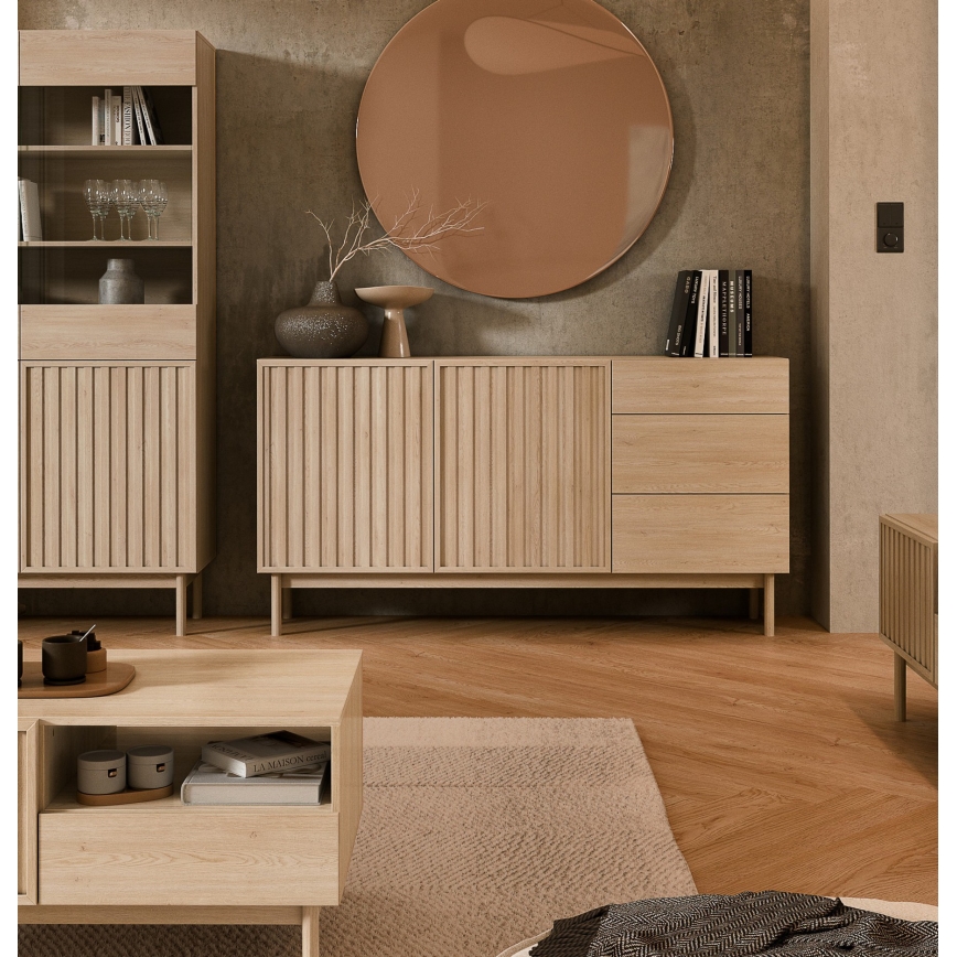 Kummut KIOTO 159x84x37 cm, Cremona tamm