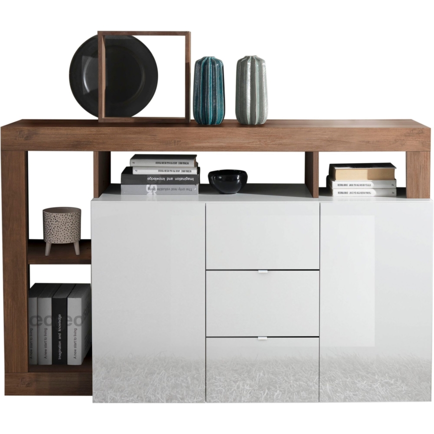 Kummut LENOR 146x93x42 cm valge/tamm