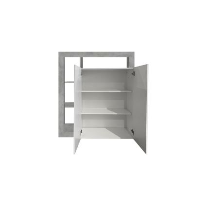 Kummut LENOR valge/hall betoon