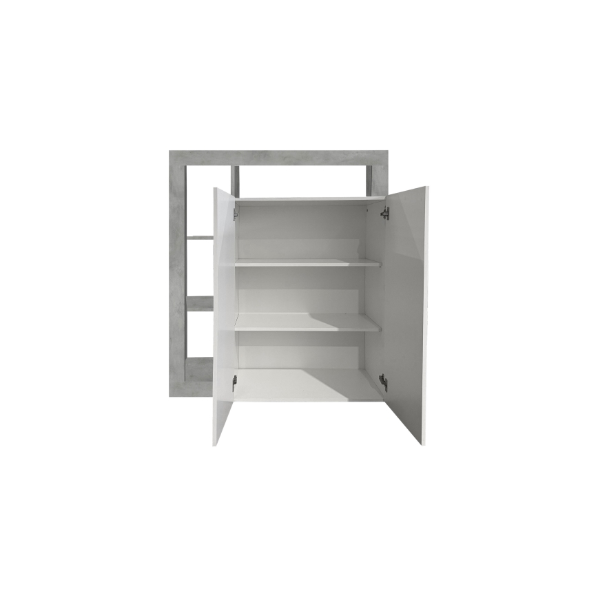 Kummut LENOR valge/hall betoon